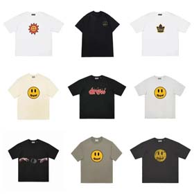 Drew Smiley face casual loose short sleeves T-Shirt-1835  
